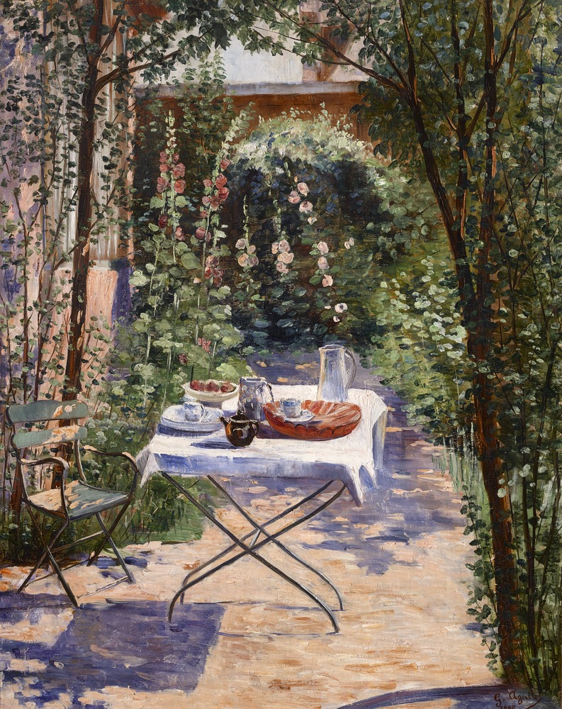 Le café dans le jardin, Georgette Agutte, Musée de Grenoble