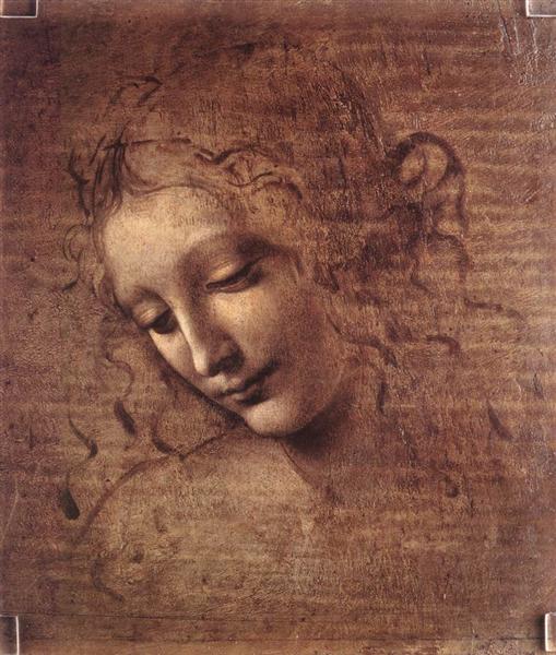 La Scapigliata (Tête de jeune femme échevelée), Léonard de Vinci, Galleria Nazionale di Parma
