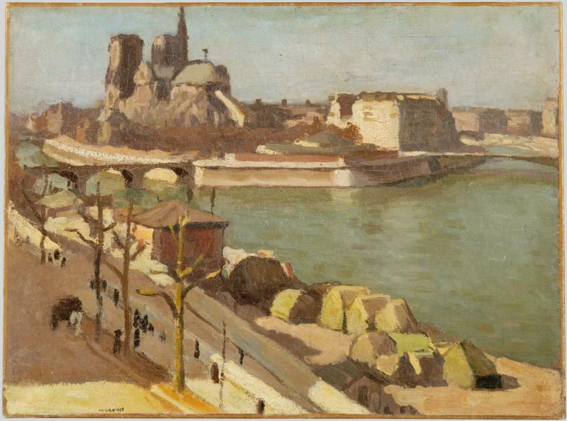 Notre-Dame de Paris, vue de la fenêtre de l'atelier, Albert Marquet, Centre Pompidou